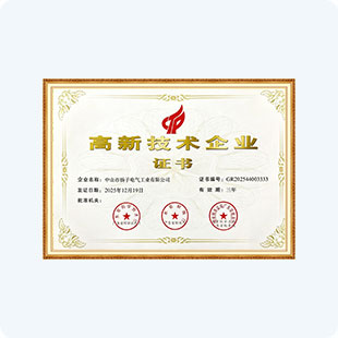 2025 年高新技术企业证书